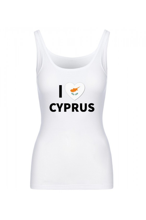 Koszulka Damska Tank Top I Love Cyprus