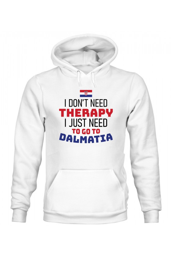 Bluza Męska z Kapturem I Don't Need Therapy I Just Need To Go To Dalmatia