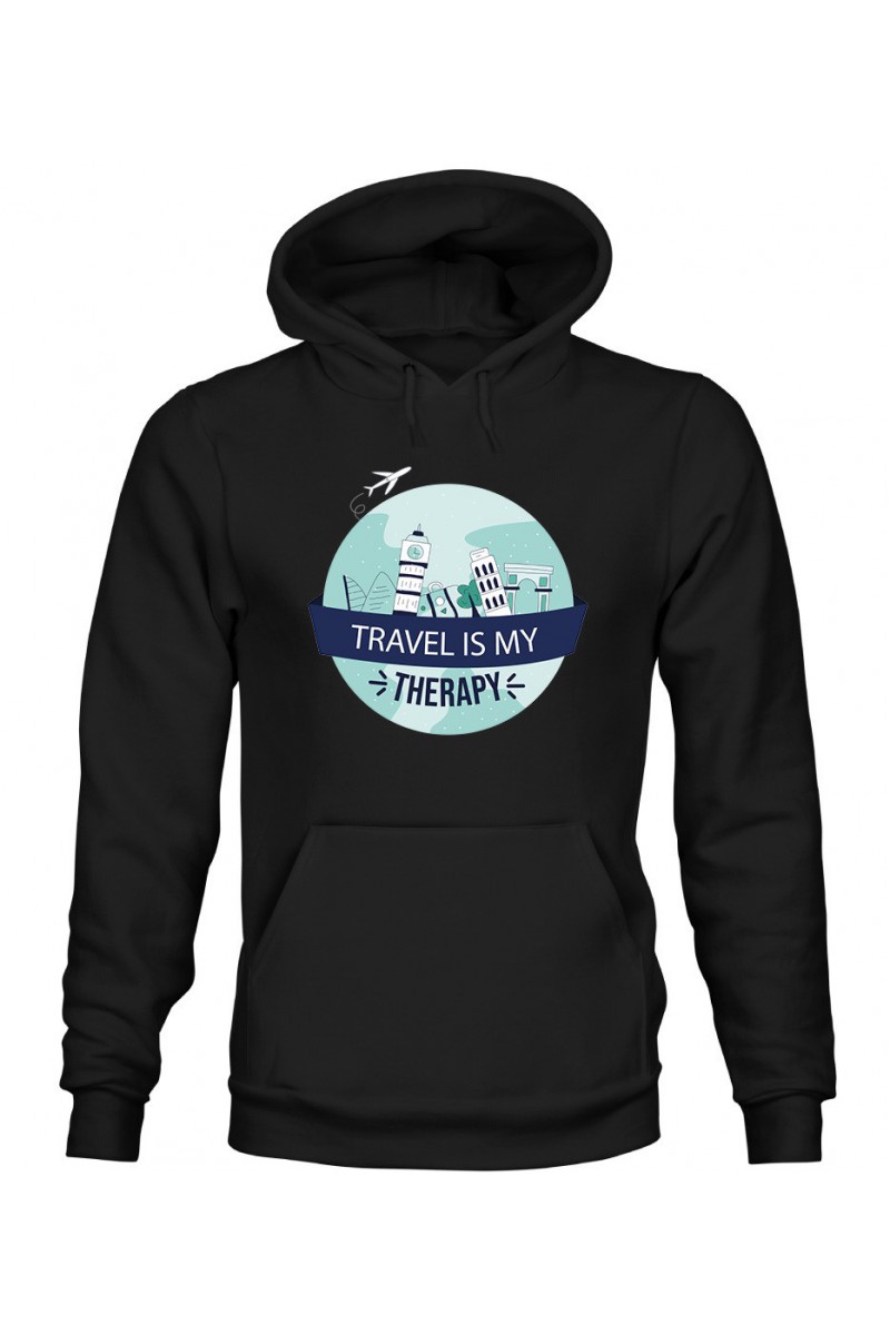 Bluza Damska z Kapturem Travel Is My Therapy II