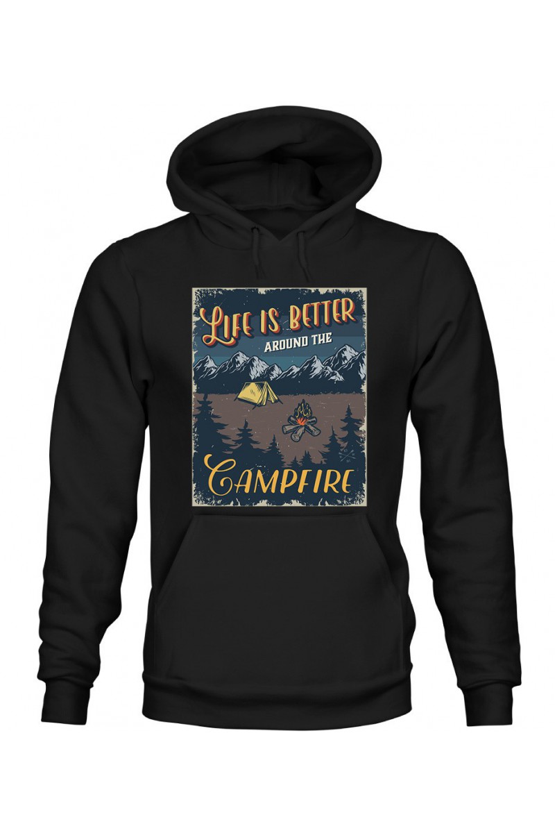 Bluza Damska z Kapturem Life Is Better Around The Campfire