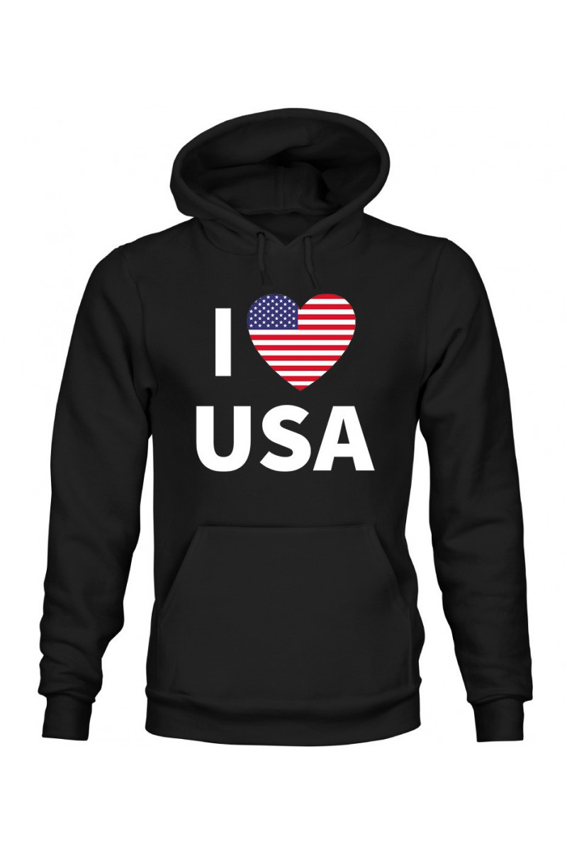 Bluza Damska z Kapturem I Love USA