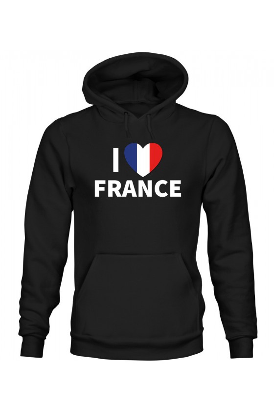 Bluza Damska z Kapturem I Love France
