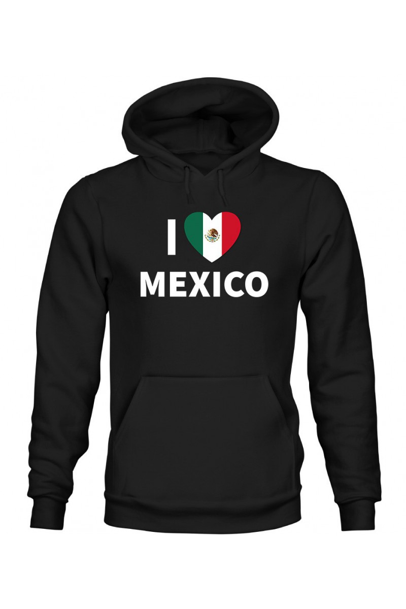 Bluza Damska z Kapturem I Love Mexico Bluza Damska z Kapturem I Love Mexico