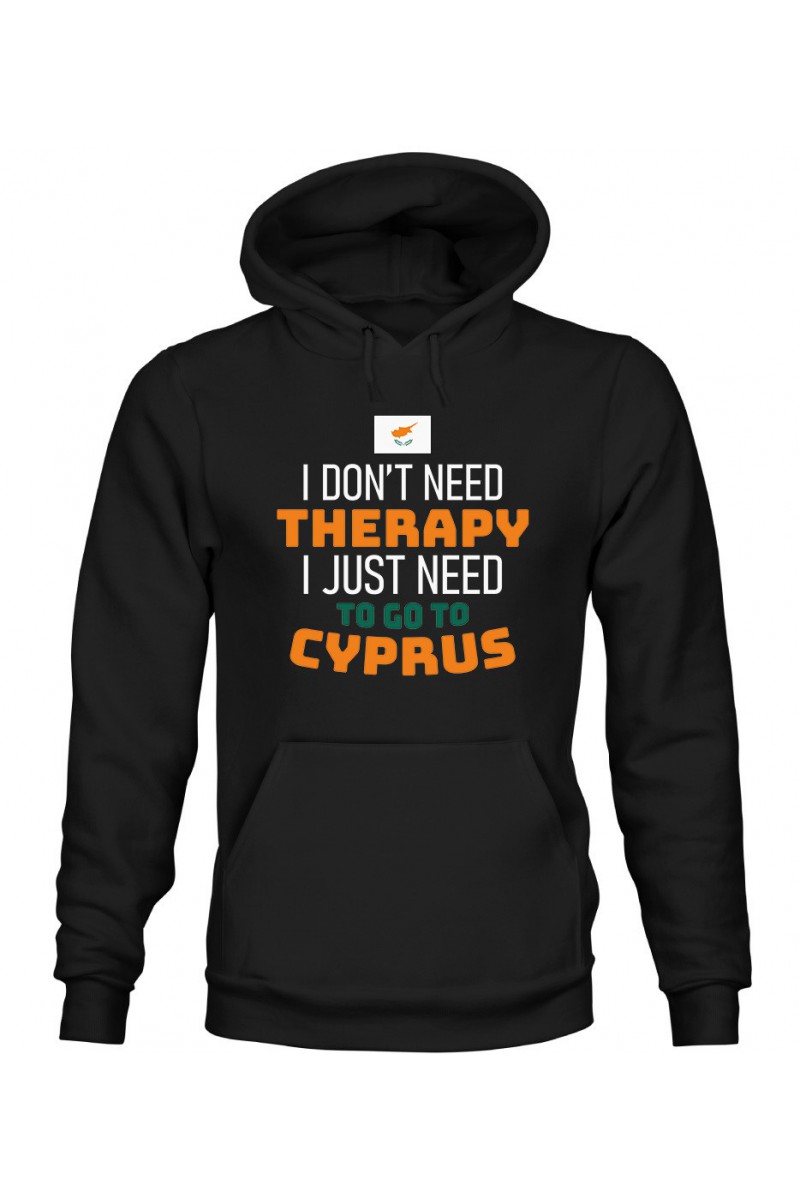 Bluza Damska z Kapturem I Don't Need Therapy I Just Need To Go To Cyprus Bluza Damska z Kapturem I Don't Need Therapy I Just Need To Go To Cyprus