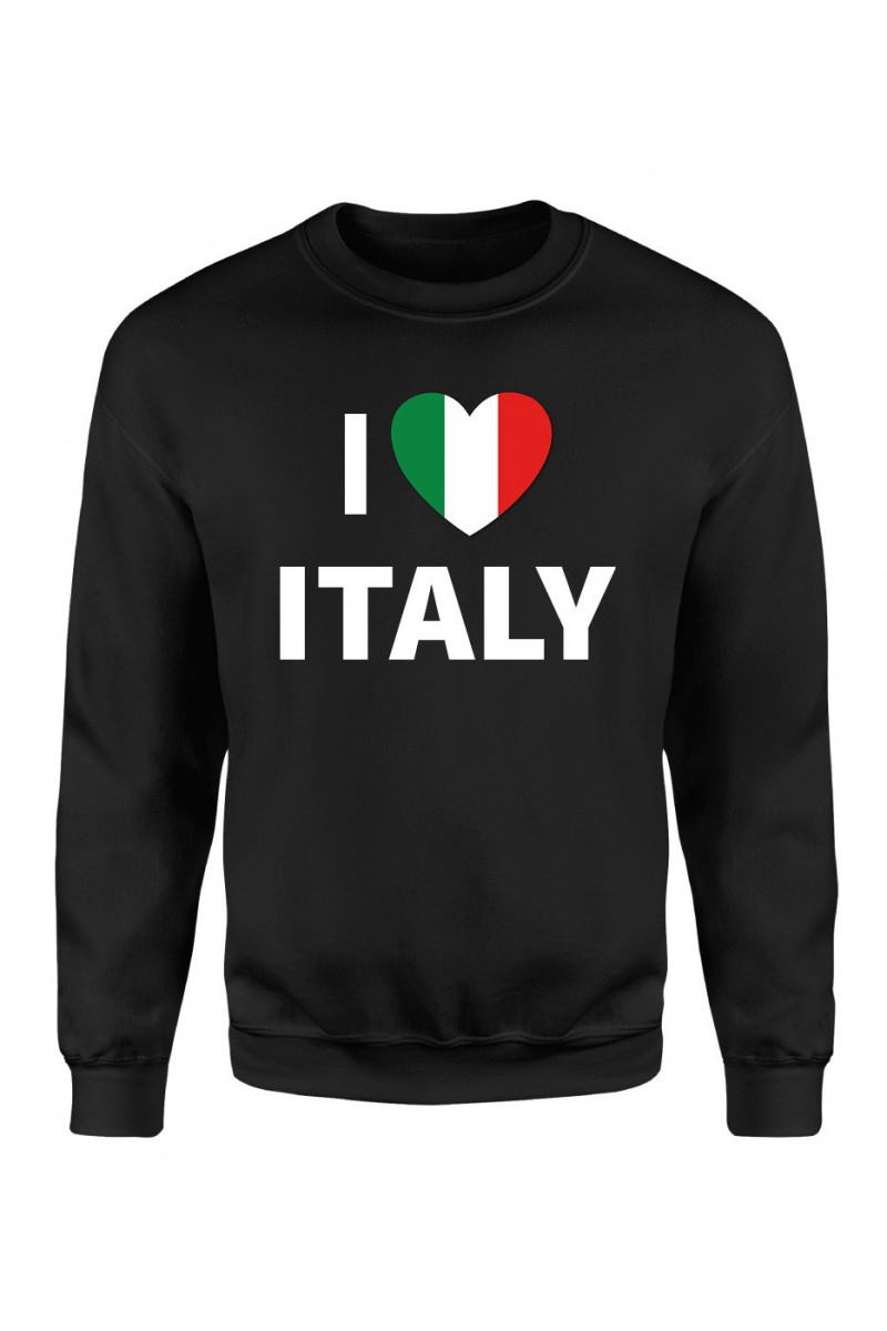 Bluza Damska Klasyczna I Love Italy Bluza Damska Klasyczna I Love Italy