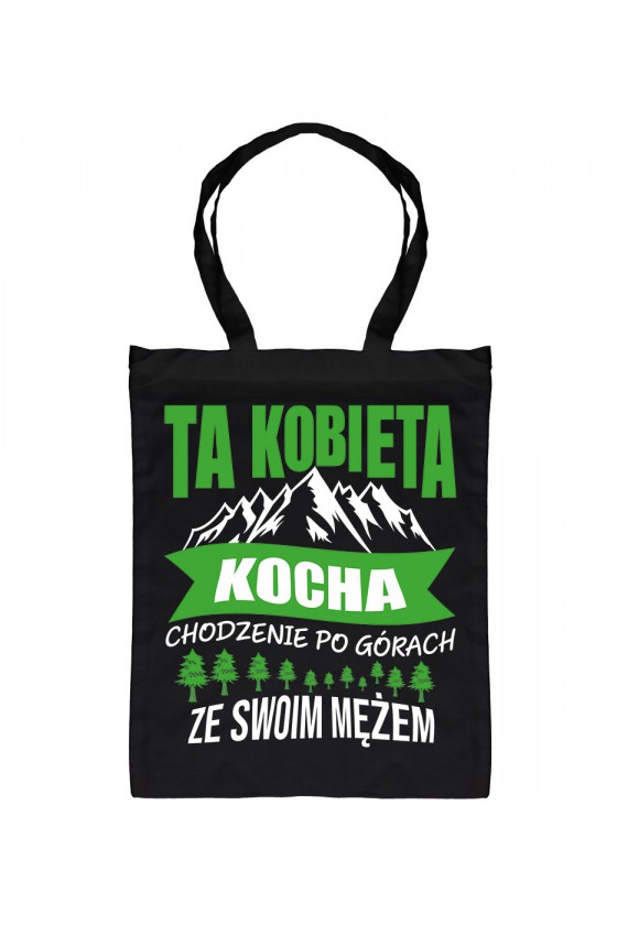 Torba Ta Kobieta Kocha Chodzenie Po Górach Ze Swoim Mężem