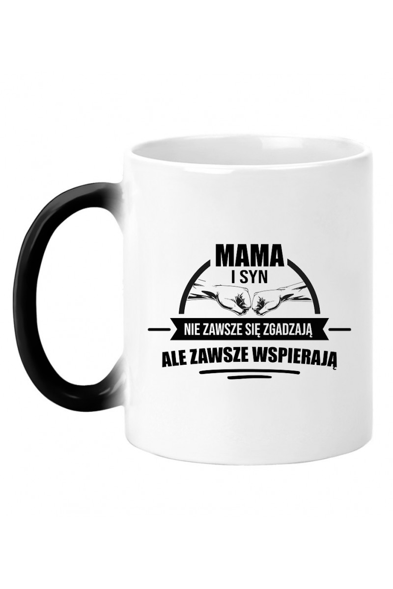 Kubek Magiczny Mama I Syn, Nie Zawsze Się Zgadzają, Ale Zawsze Wspierają