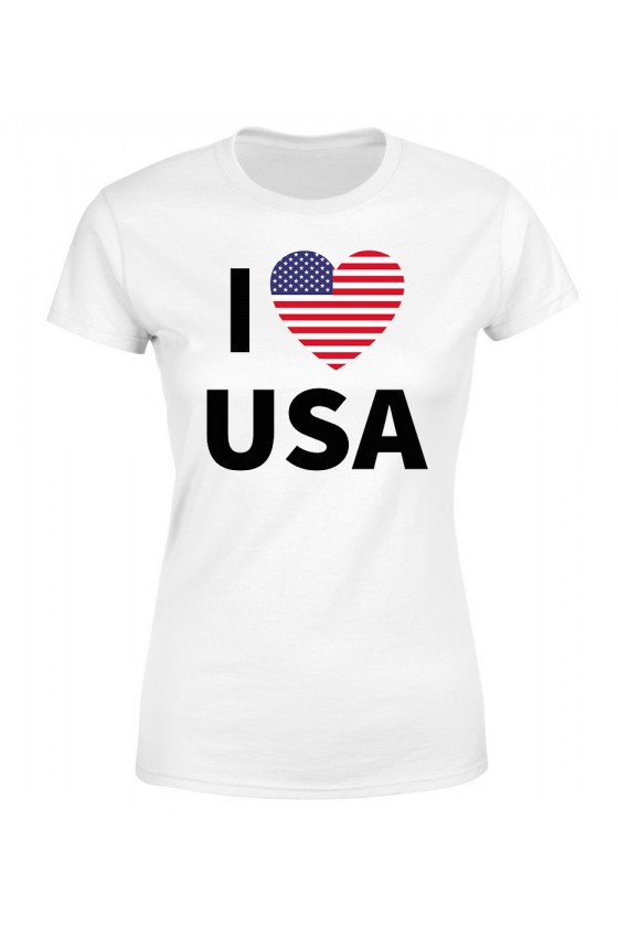 Koszulka Damska I Love USA