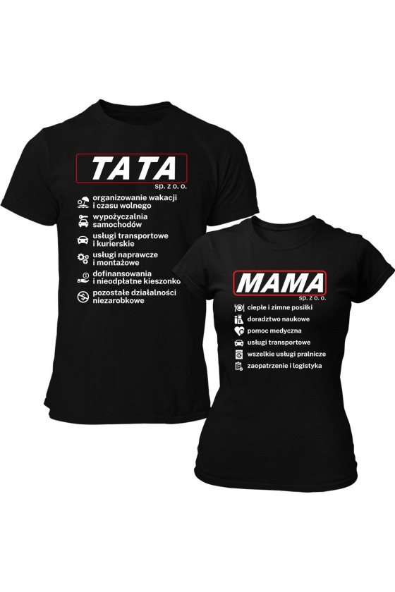 Komplet Koszulek Tata Sp. z o. o. i Mama Sp. z o. o.